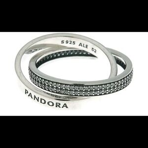 Authentic PANDORA Promise Ring, Clear CZ, 196547CZ Sz 8